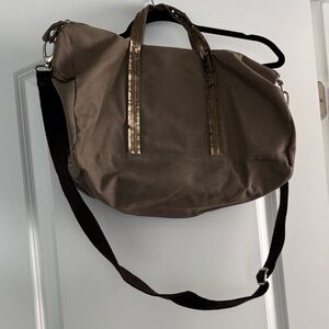 Vanessa Bruno Tan Duffel Bag with Gold Details